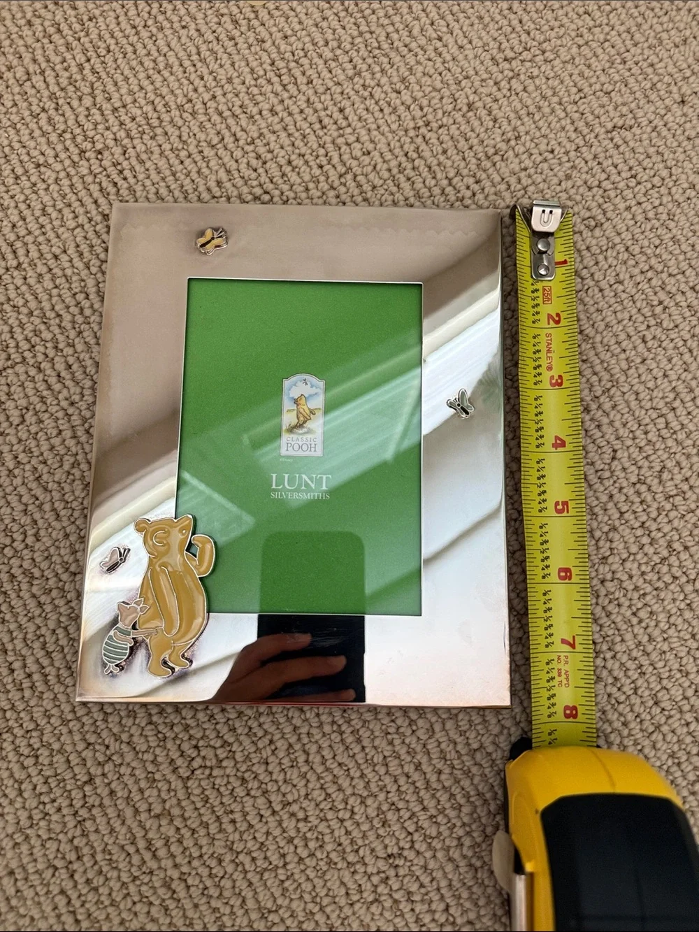 Vintage Lunt Winnie the Pooh Silver Picture Frame -